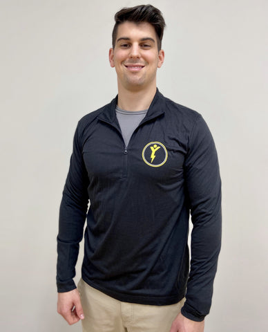 DHF Men's Quarter Zip Black Shirt