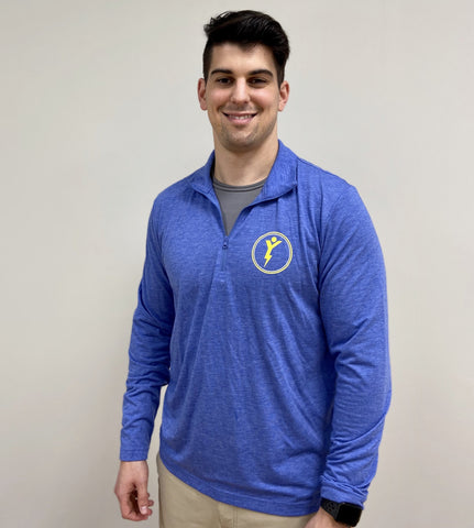 DHF Men's Quarter Zip Blue Shirt